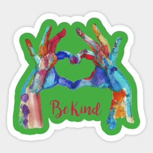 Spread Love and Kindness with Our Heart-Shaped Be Kind Design Sticker